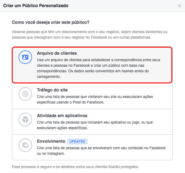 como criar um público personalizado no facebook