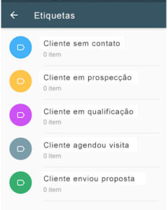 Funcionalidade de etiquetas no WhatsApp Business